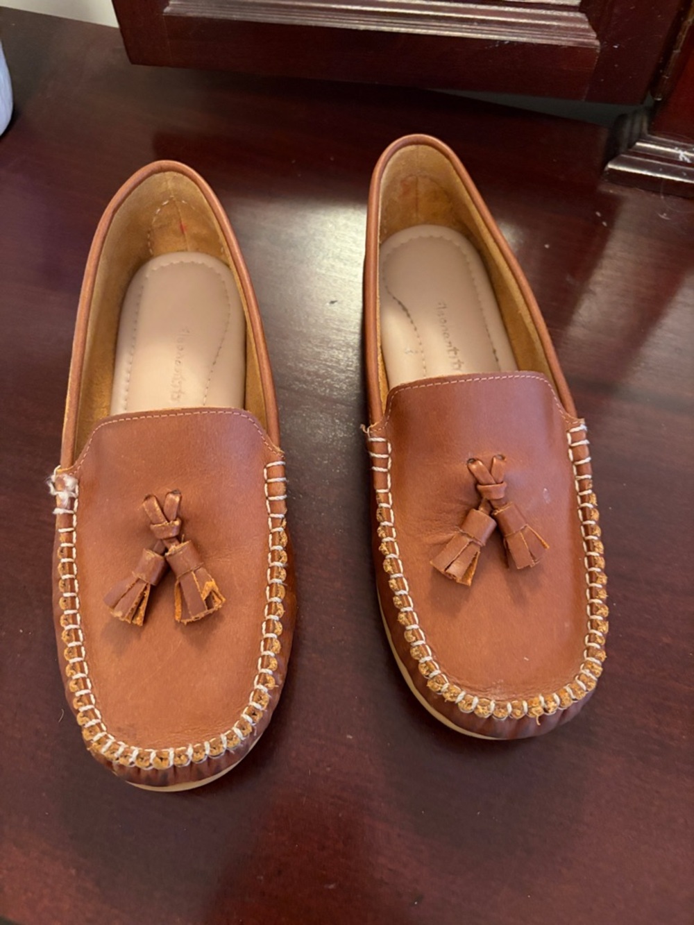 Elephantito Brown Leather Tassel Loafers for Boys 5